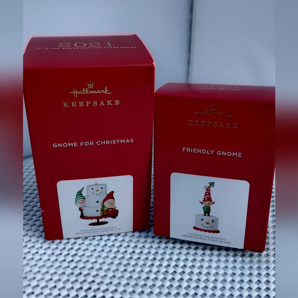 Hallmark Keepsake Ornament Gnome Bundle: Friendly Gnome, Gnome For Christmas